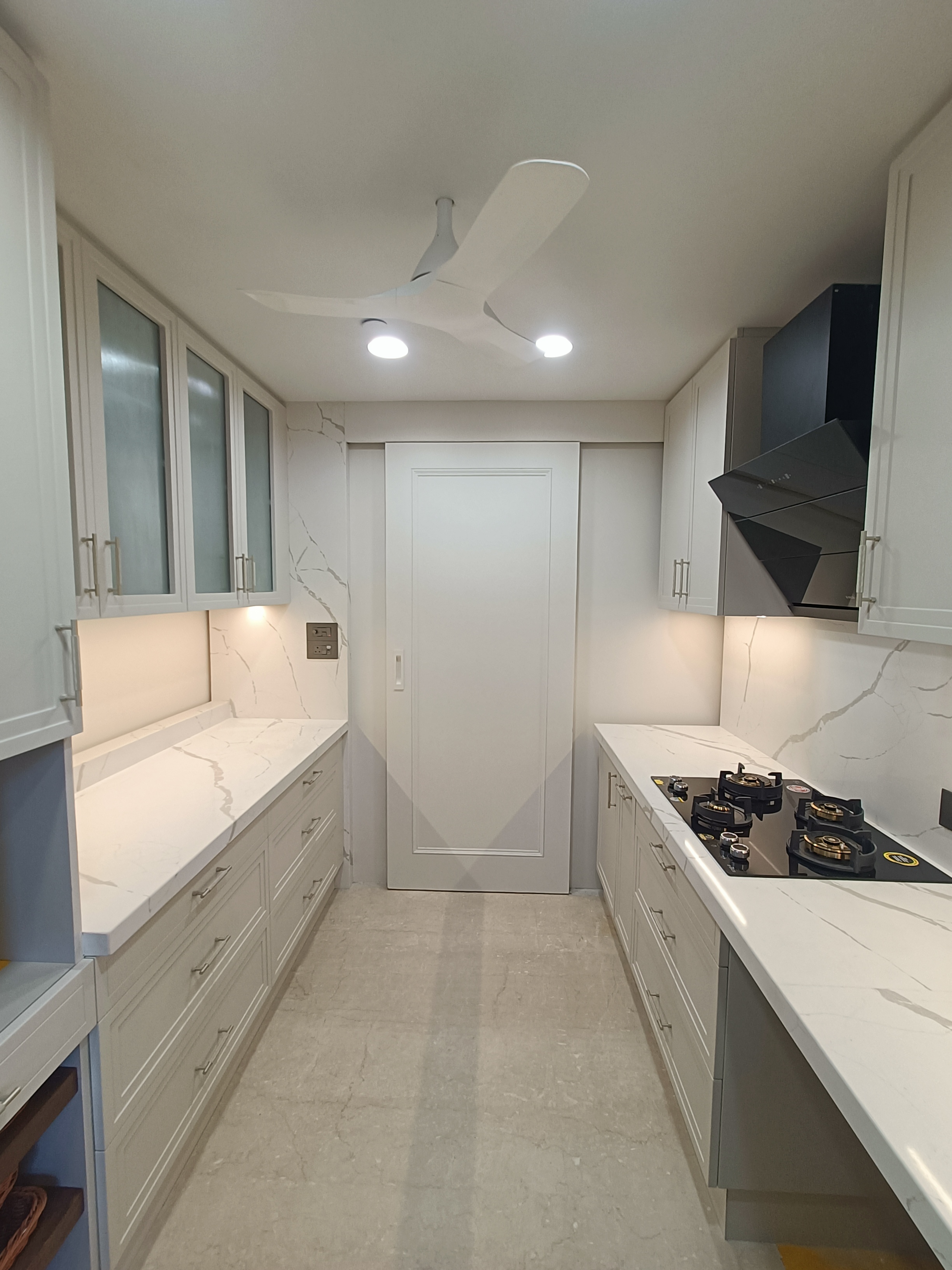 Parallel modular kitchen layout
